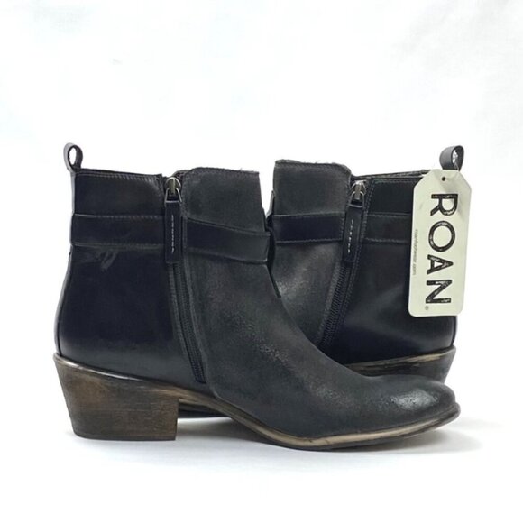 New Roan Uma Grey White BFS Hand Finished Full Grain Leather Booties. 8.5 - Picture 1 of 12